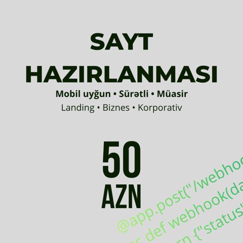Müasir veb saytların hazırlanması — Bakı