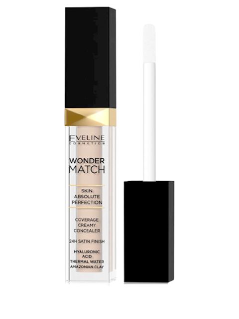 Hialuron turşusu və amazon gili ilə kremvari konsiler Eveline Cosmetics Wonder Match 025 Light Beige 7 ml — Bakı