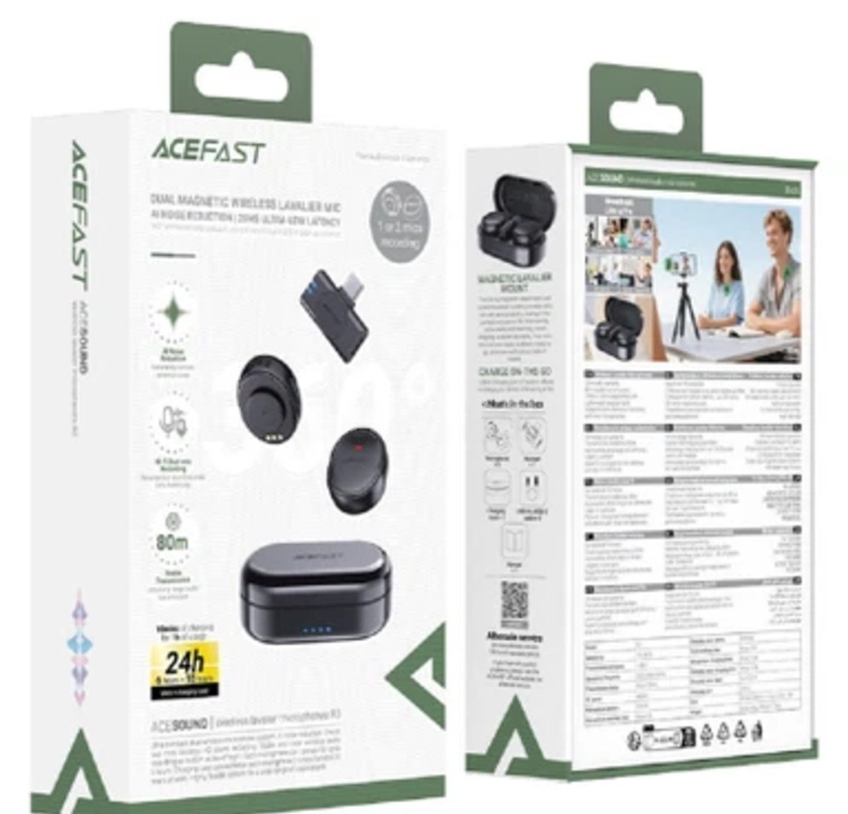 Mikrofon Acefast R3 simsiz yaxa mikrofonu — Bakı