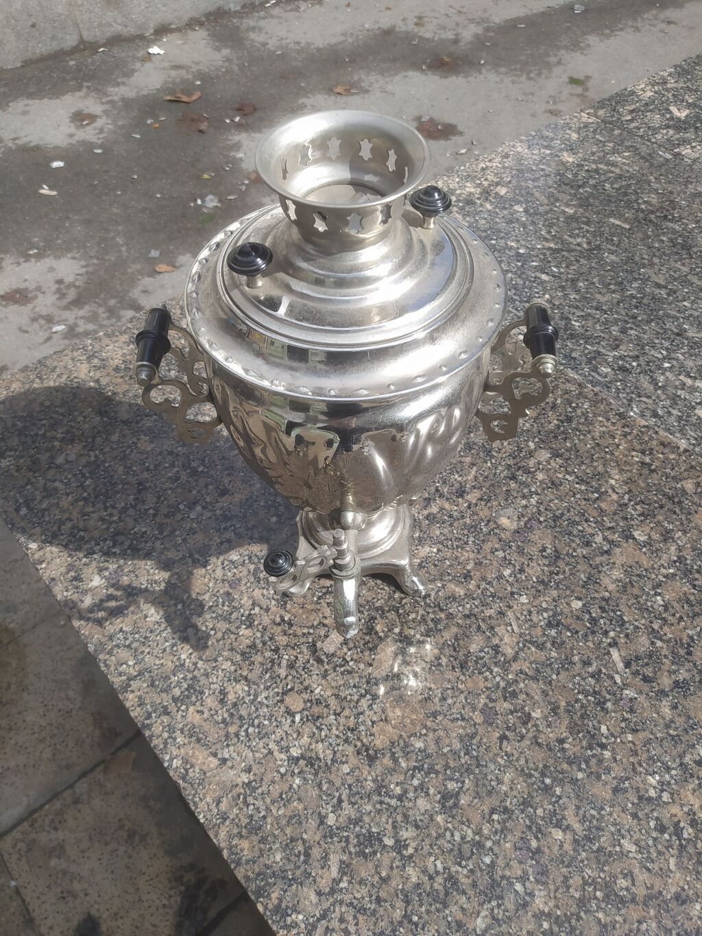 Klassik metal samovar - Material: cilalanmış metal/nişasta rəngli — Samovarlar, Bakı (3)
