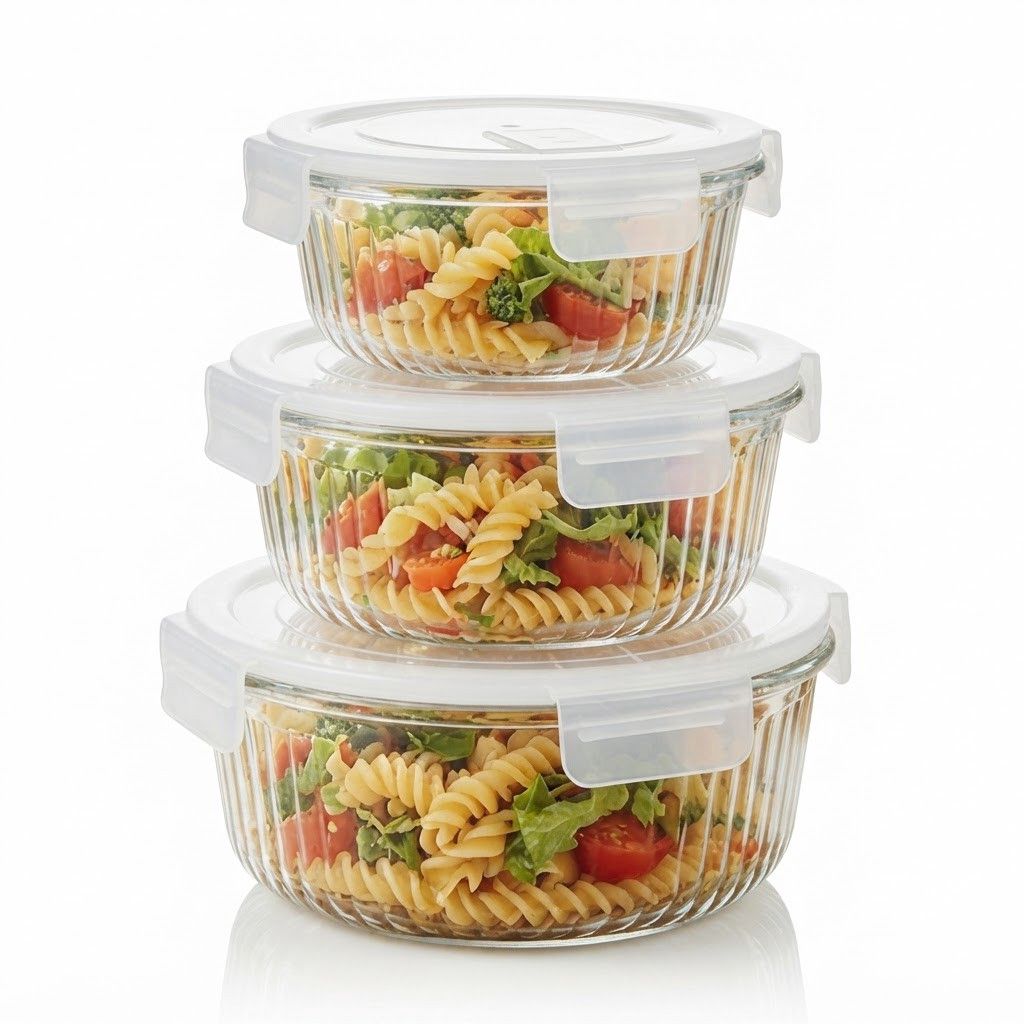 Qida saxlama konteyneri dəsti No brand, 350 ml, 600 ml, 1000 ml, Şüşə, 3 ədəd — Mallar, Bakı