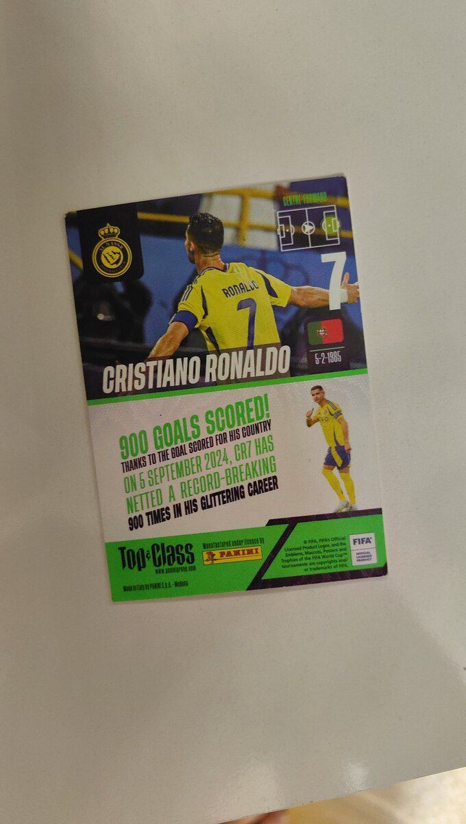 Cristiano Ronaldo Panini top klas kartı — Kolleksiyalar, Bakı (2)