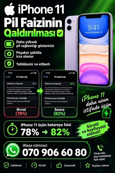 IPhone 11, 128 GB, Ağ — Bakı