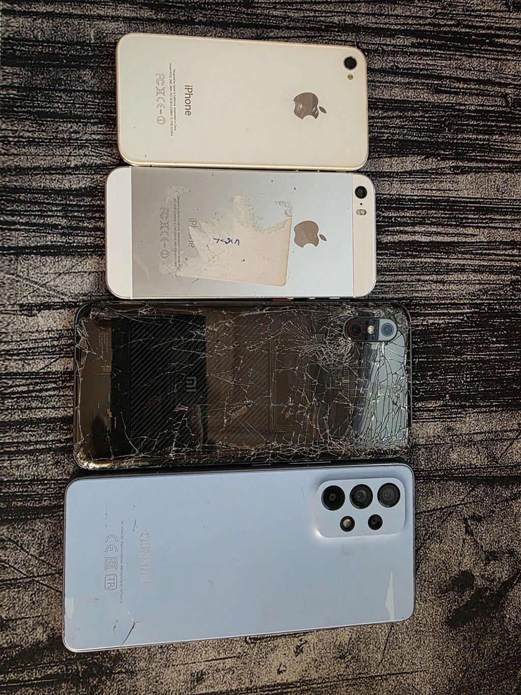 4 ədəd xarab telefonlar. Samsung a 53 işləkdir lakin sönür arada — Smartfon ehtiyat hissələri, Bakı