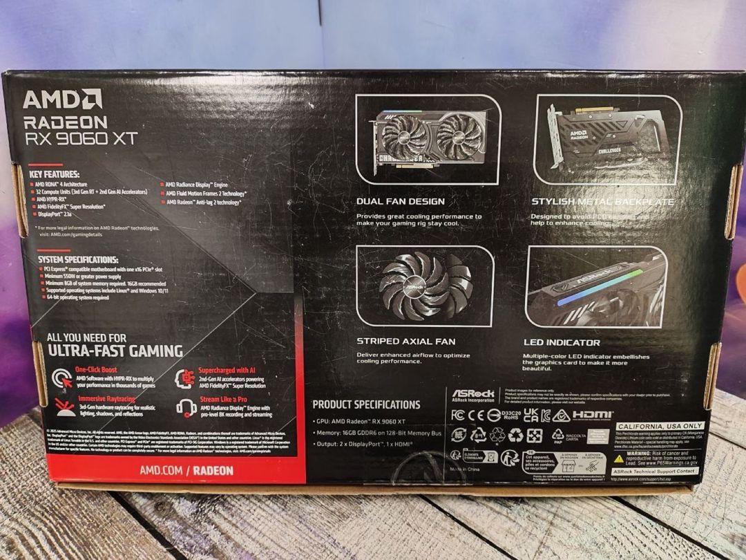 ASRock RX 9060 XT Challenger 16GB — Kompüterlər və noutbuklar, Bakı (2)