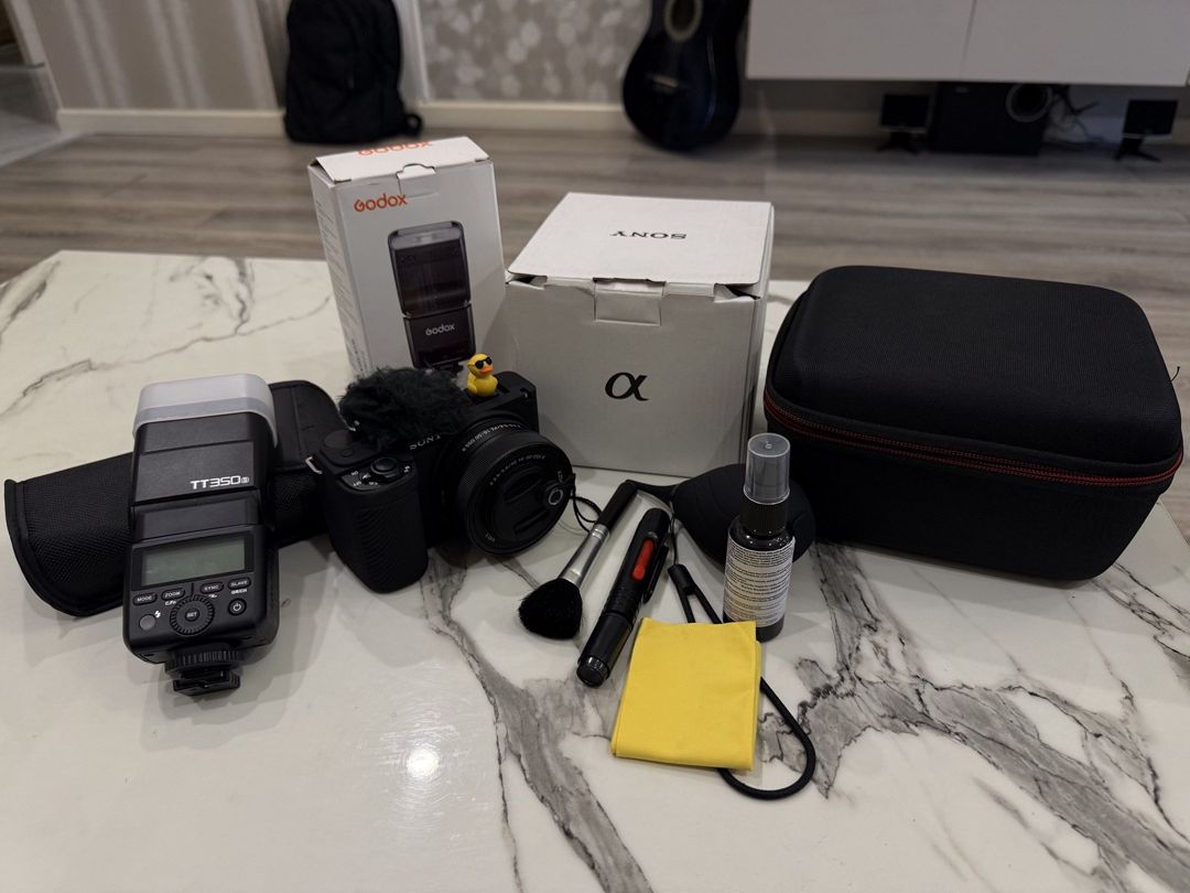 Sony ZV-E10 II + Godox TT350S 256 GB SD kart Tam dəst — Foto və video texnikası, Bakı (6)