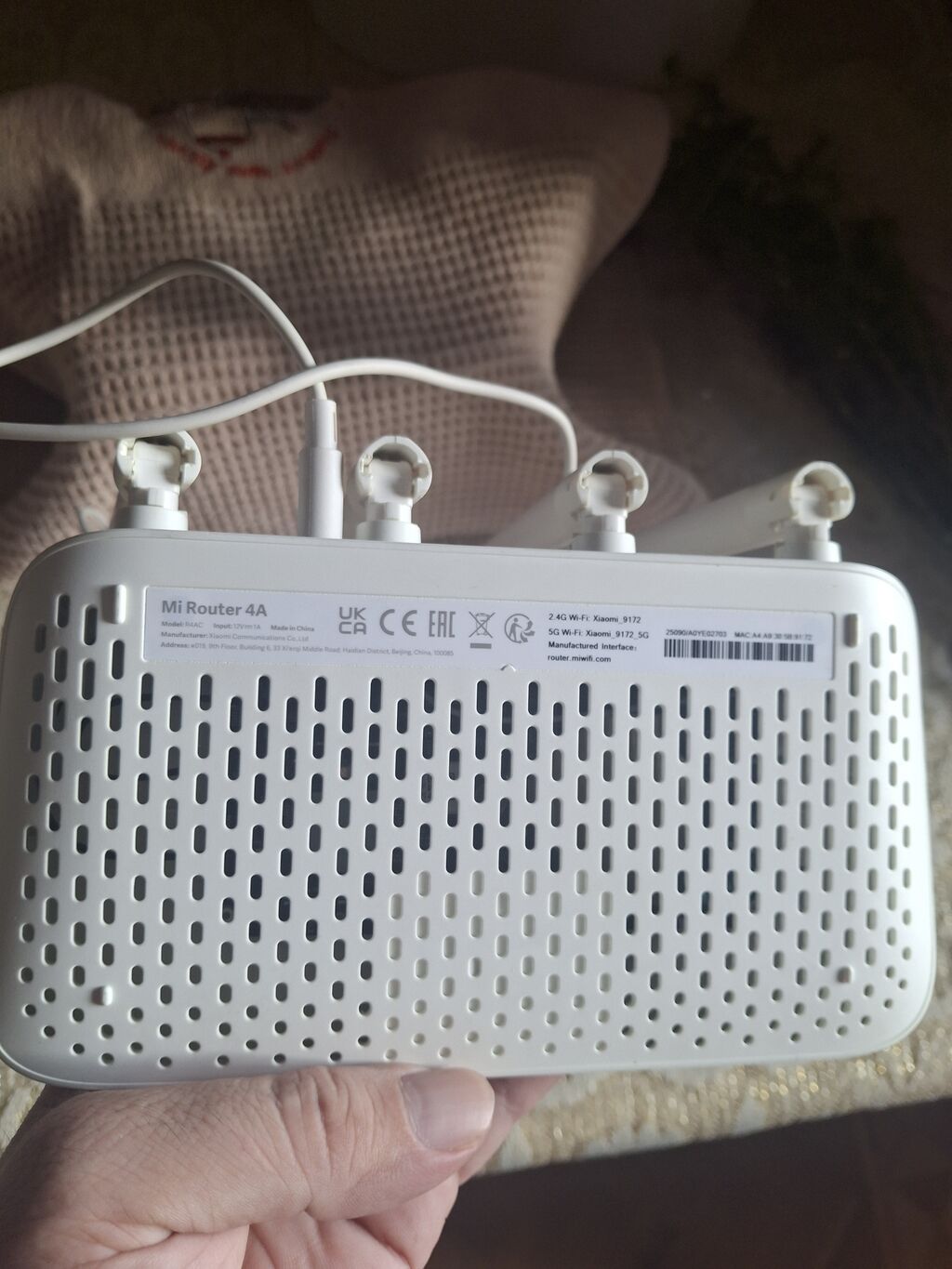 Xiaomi Mi Router 4A – ikizolaqlı Wi‑Fi marşrutlayıcı Model: Mi — Şəbəkə və server avadanlığı, Bakı (3)
