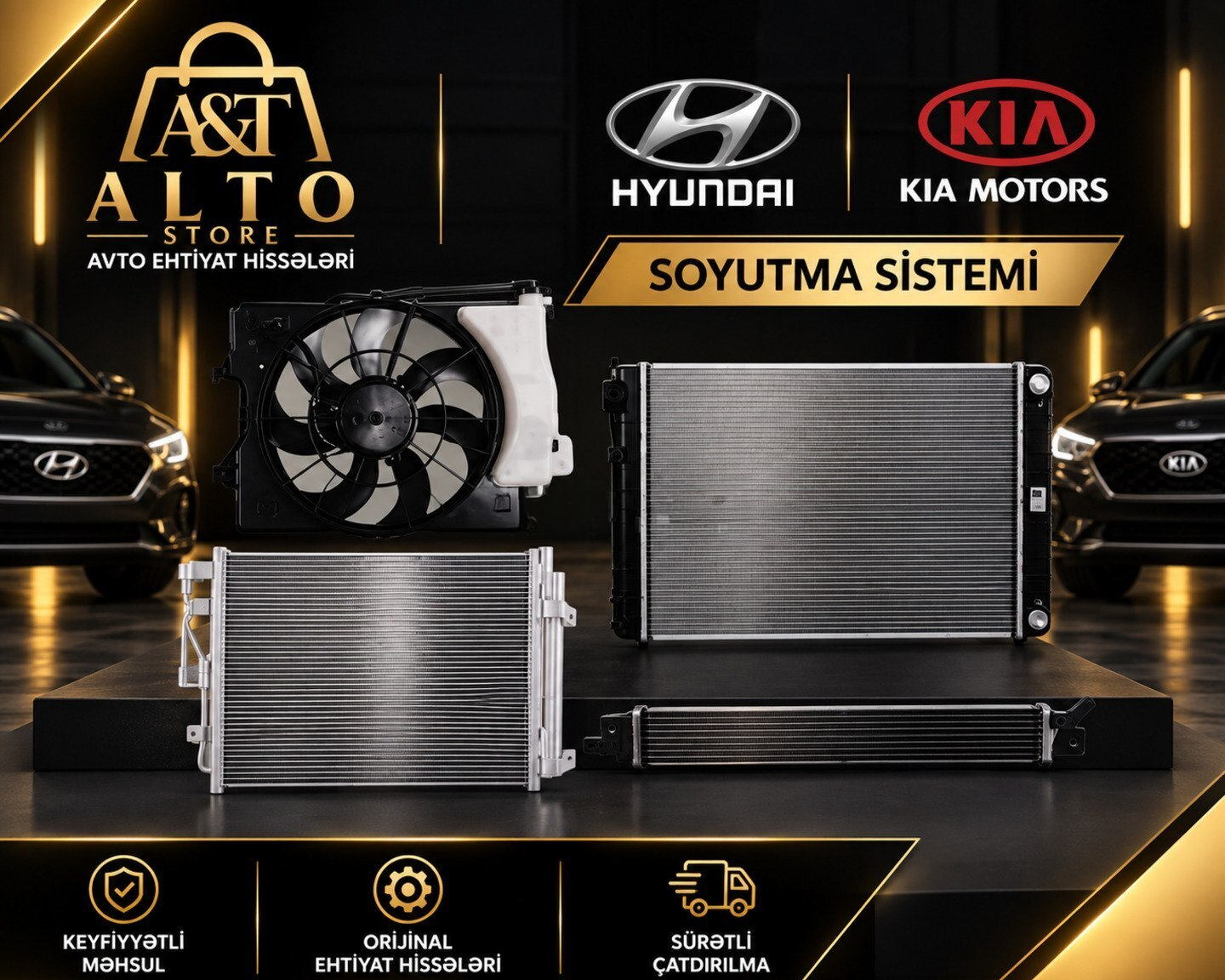 Soyutma sistemi ehtiyat hissələri Hyundai və Kia — Bakı