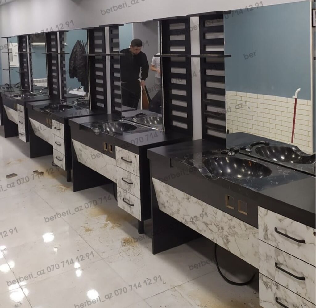 Bərbər mebeli və iş masaları – salonlar üçün funksional və estetik — Salon mebeli, Bakı (7)