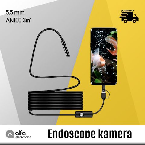 Endoskop kamera "AN100 sərt kabel" 1 metr — Bakı