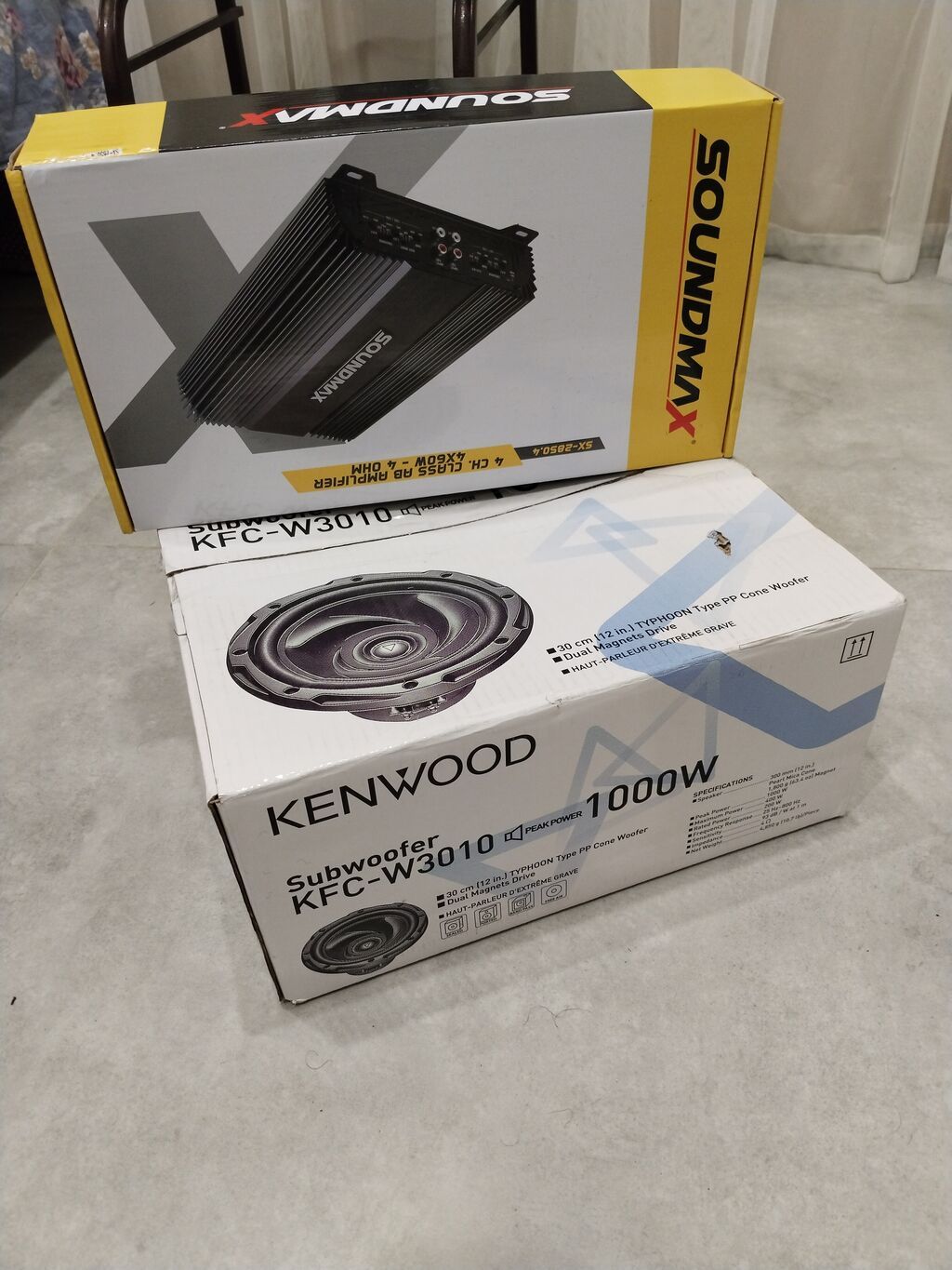Maşın audiosu üçün tam комплект: - Subwoofer: Kenwood KFC‑W3010, 30 — Avtomobil akustikası, Bakı (3)
