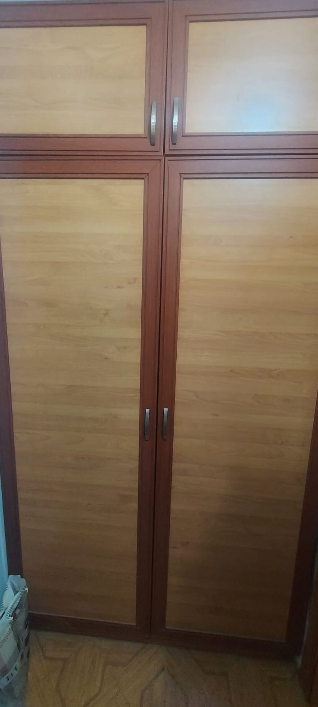 İkiqat qapılı taxta dolab - Material: ağac teksturalı laminat/LDSP — Şkaflar, Bakı