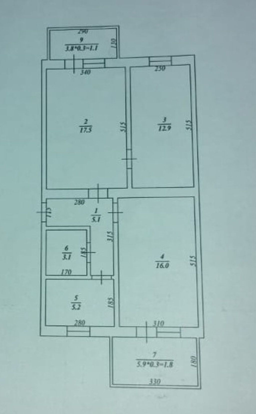 Bakı, 3 otaqlı, Köhnə tikili, 62 kv. m — Mənzil, Bakı (2)