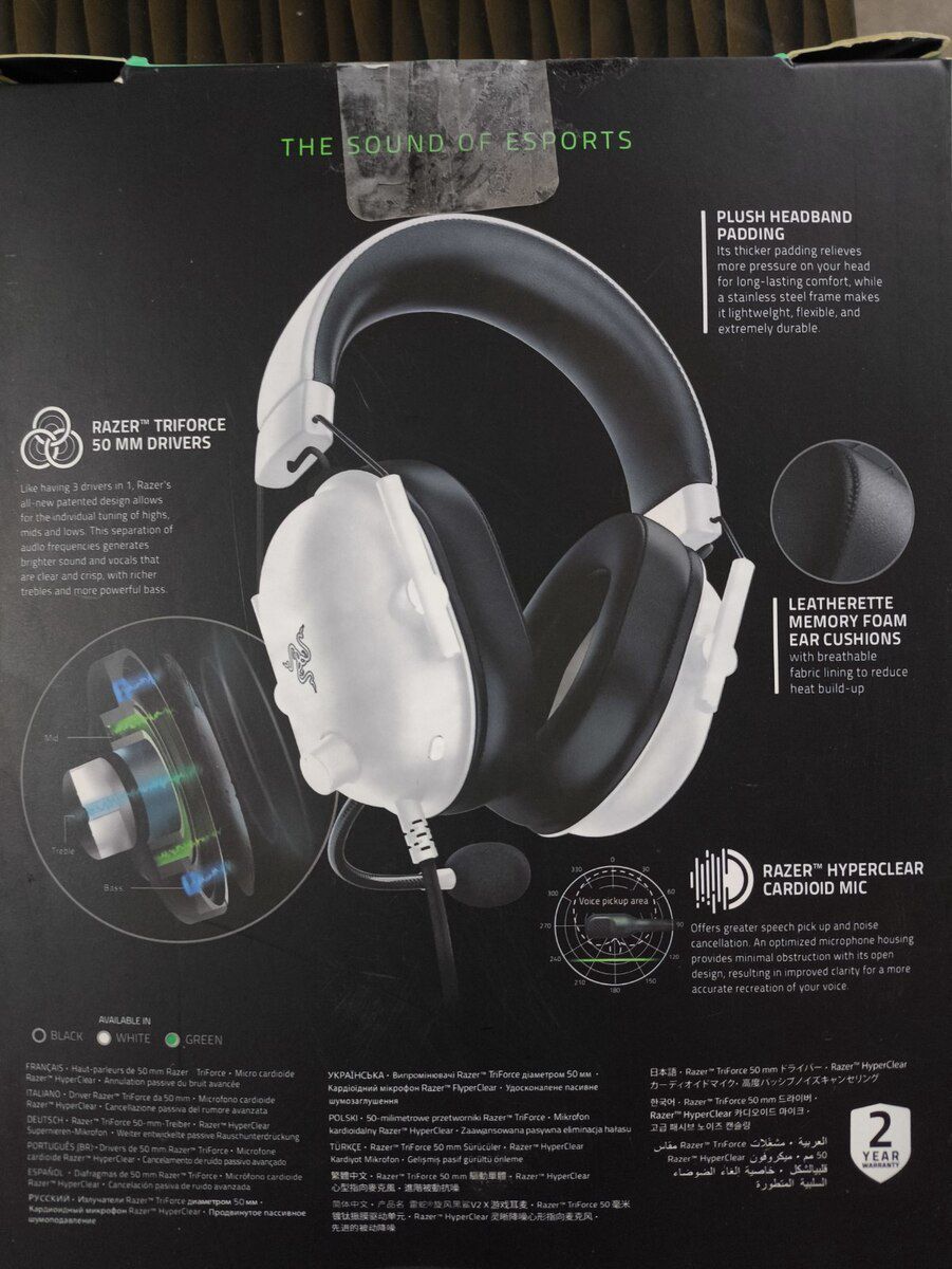 Gaming qulaqliq Razer black shark v2X — Səs texnikası, Bakı (3)