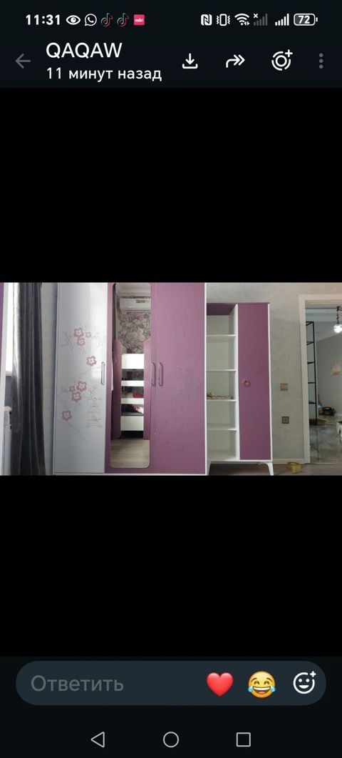 Uşaq/yeniyetmə otağı üçün modul dolab dəsti - Rəng: bənövşəyi-ağ — 150 ₼ · Digah · Uşaq mebeli dəstləri Uşaq/yeniyetmə otağı üçün modul dolab dəsti - Rəng: bənövşəyi-ağ — Digah
