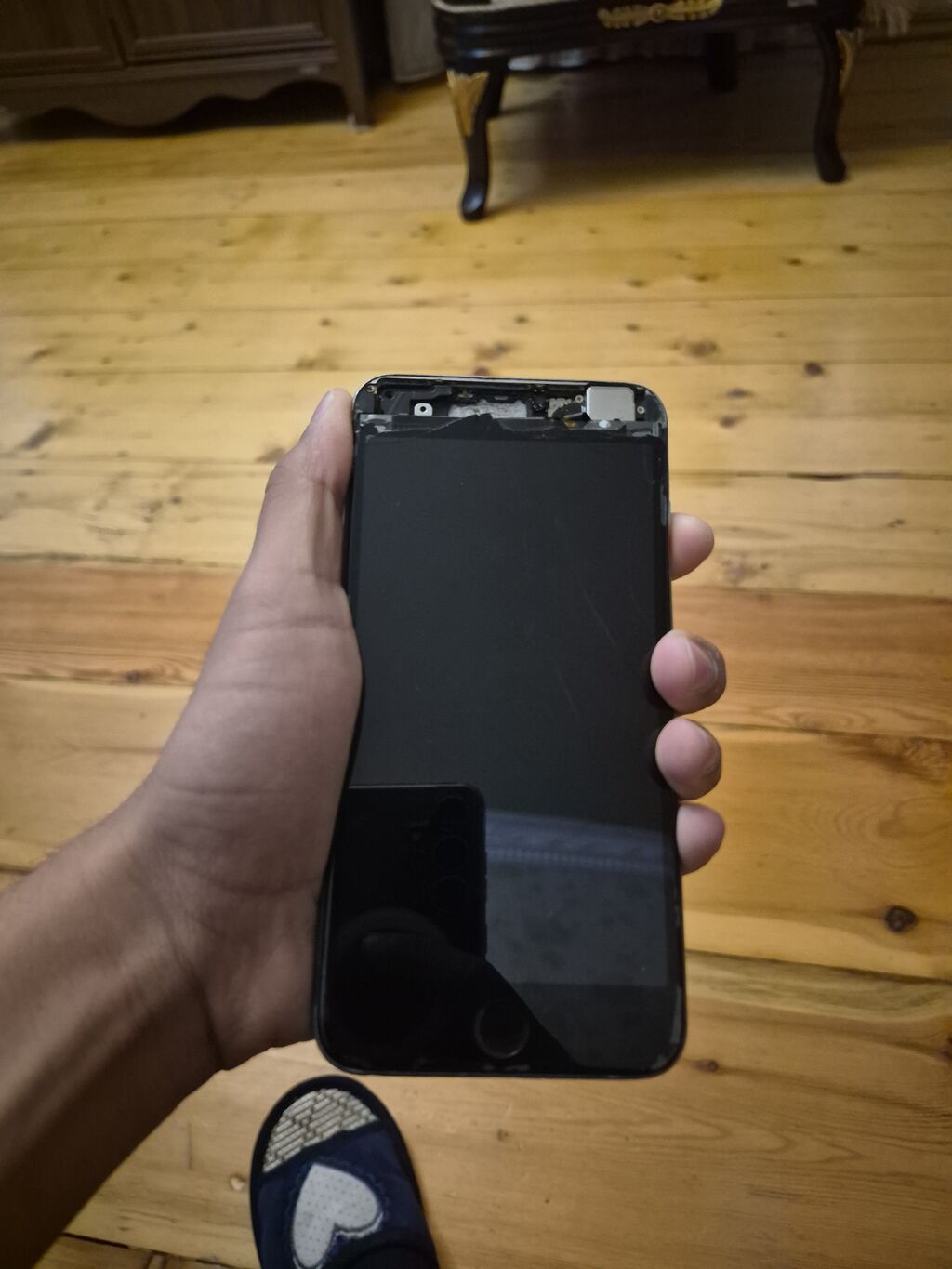 IPhone 6 Plus, 64 GB, Space Gray, Qırıq — Apple iPhone, Gəncə (3)