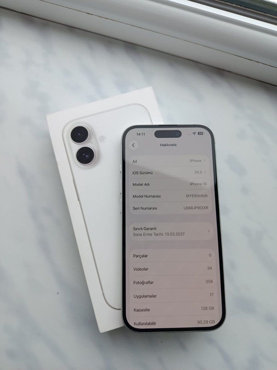 Apple iPhone 16 White 128GB/8GB — Smartfonlar, Quba (2)