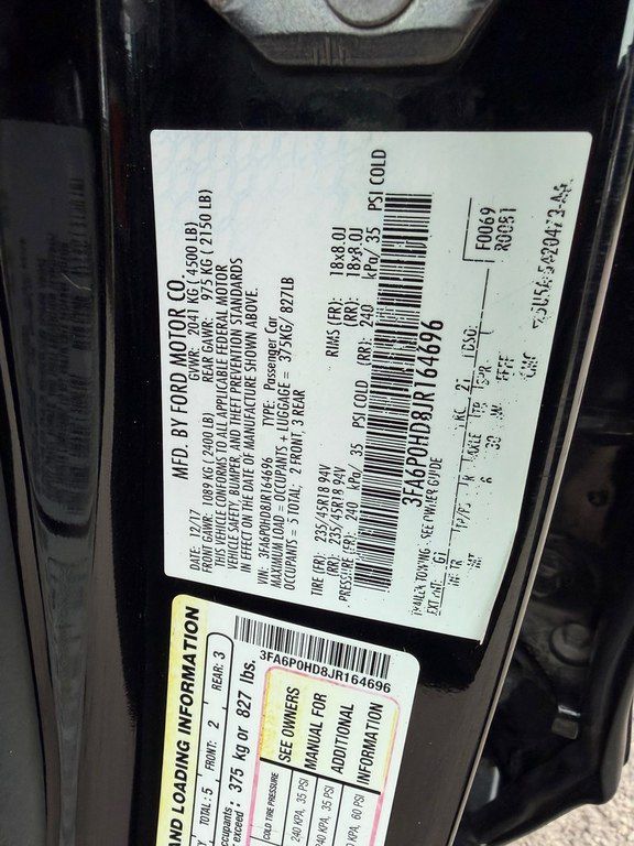 Ford Fusion (North America), 1.5 L, 2017 il, 220 000 km 77-VR-459 — Avtomobillər, Bakı (8)