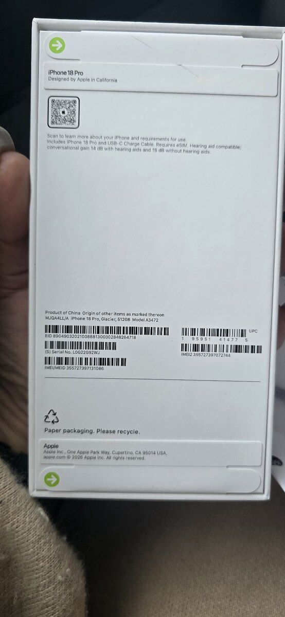 Apple iPhone 18 Pro Glacier 512GB/12GB — Smartfonlar, Bakı (2)