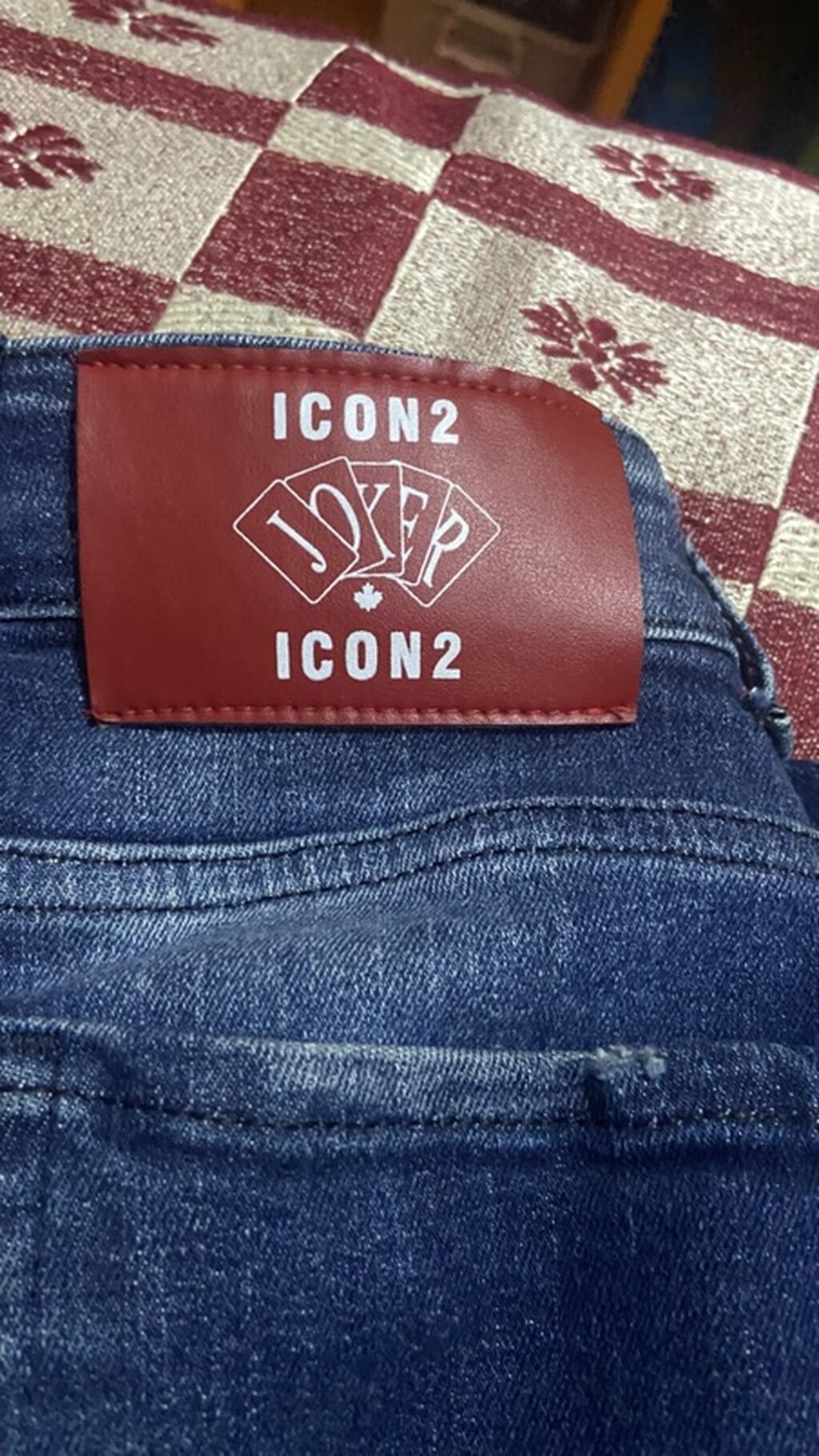 Məhsul: Kişi cins şalvarı - Brend/etiket: ICON2 (arxa dəri etiketdə — Jins, Bakı (3)