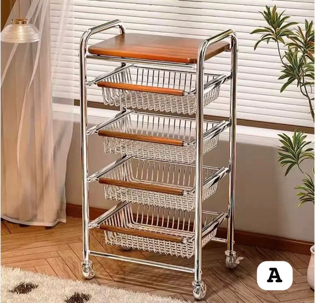 Etajerka 6048, metal/taxta, 39x29x90 sm — Mallar, Bakı