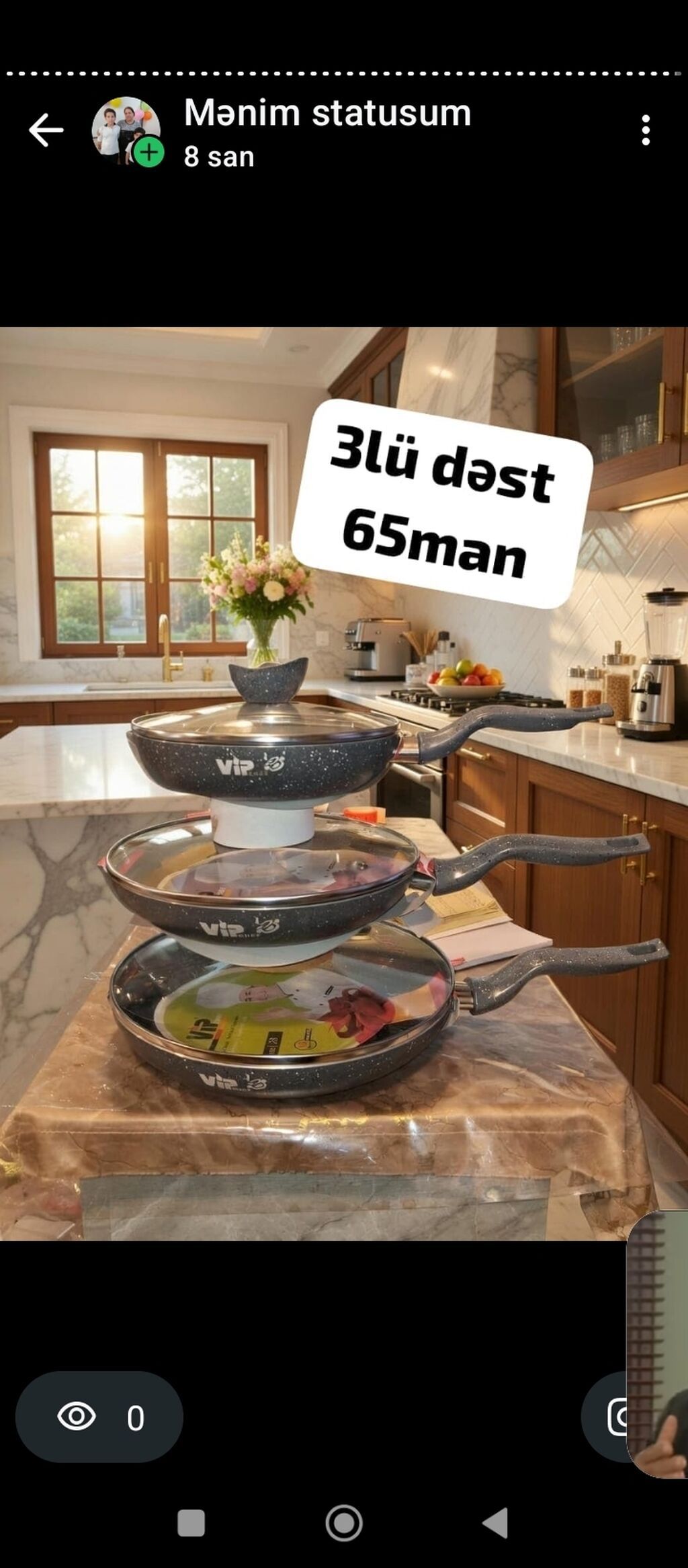 VIP Chef 3-lü tava dəsti - Çoxölçülü set: 3 müxtəlif diametrli tava — Jaketlər, Digah (8)