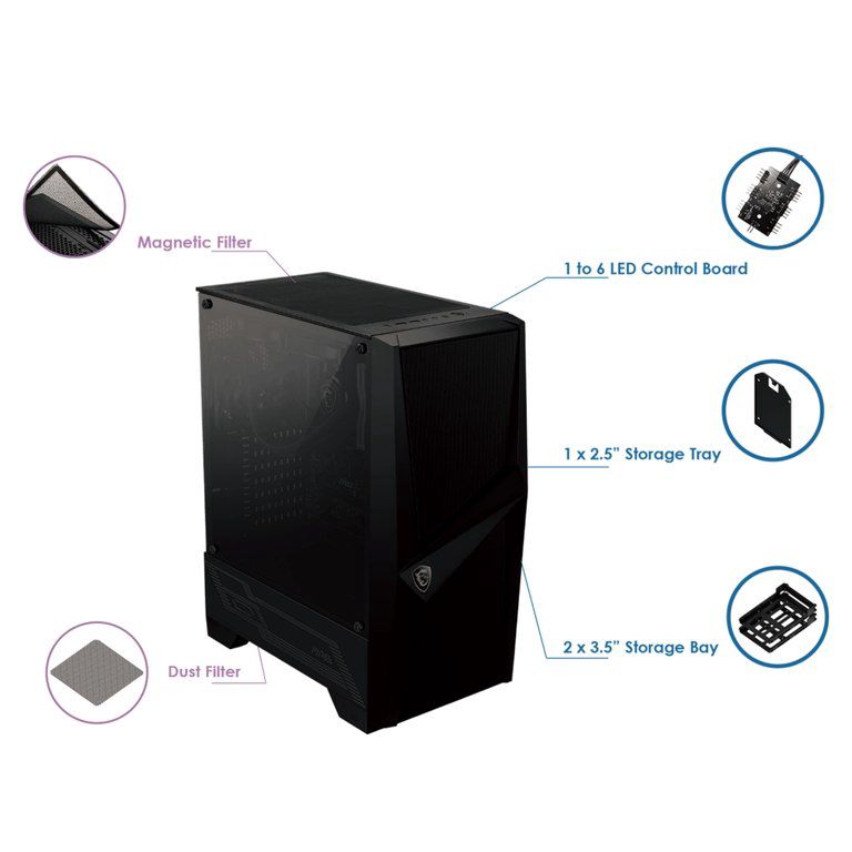 MSI MAG Forge 100M Gaming Case — Kompüterlər və noutbuklar, Bakı (8)