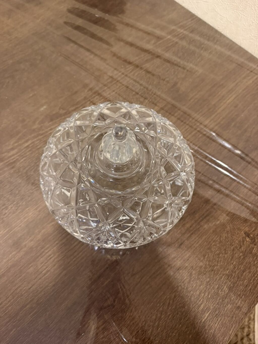 Qapaqlı şüşə konfet qabı - Material: şəffaf şüşə - Dizayn: dərin — Süfrə qabı, Bakı (3)