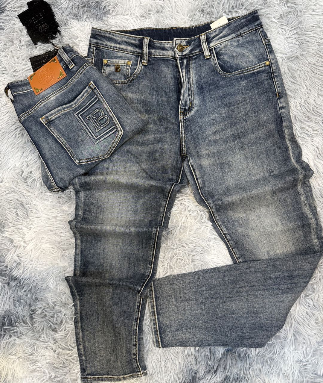 Düz cins 1198, göy, elastan, ölçü 31 — Mallar, Bakı (2)