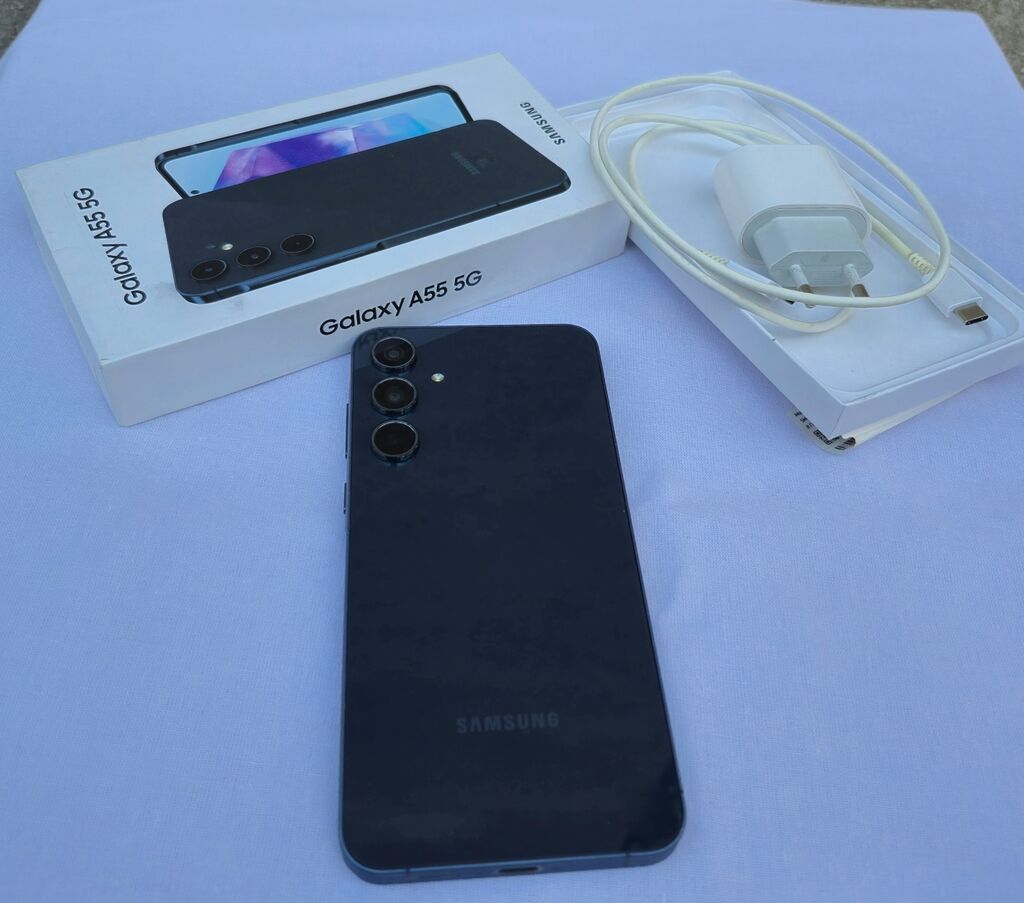 Samsung Galaxy A55 5G, 128 GB, rəng - Göy, Barmaq izi — Samsung, Mehdiabad (2)