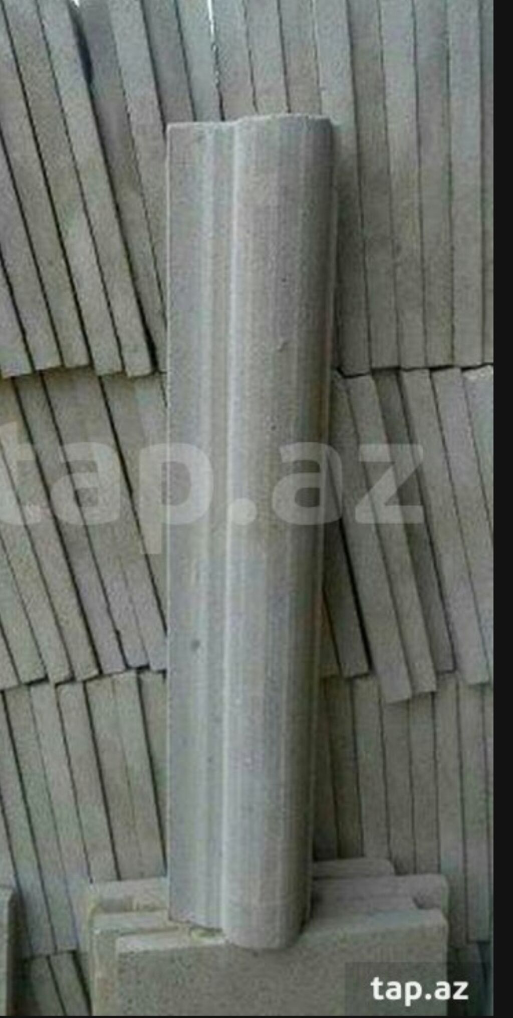 Məmulat: Ağ/açıq boz rəngli dekorativ daş bordür və parapet — Plitka və örtü materialları, Mehdiabad (8)