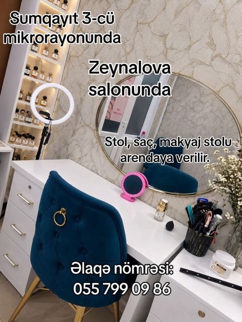 Sumqayıt 3-cü mikrorayonda yerləşən Zeynalova salonunda iş yerləri — Sumqayıt