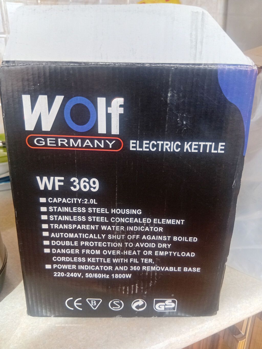 Elektrik çaydan Wolf, 1.6 - 2 l, Yeni, Pulsuz çatdırılma — Elektrik çaydanları və termoslar, Bakı (4)