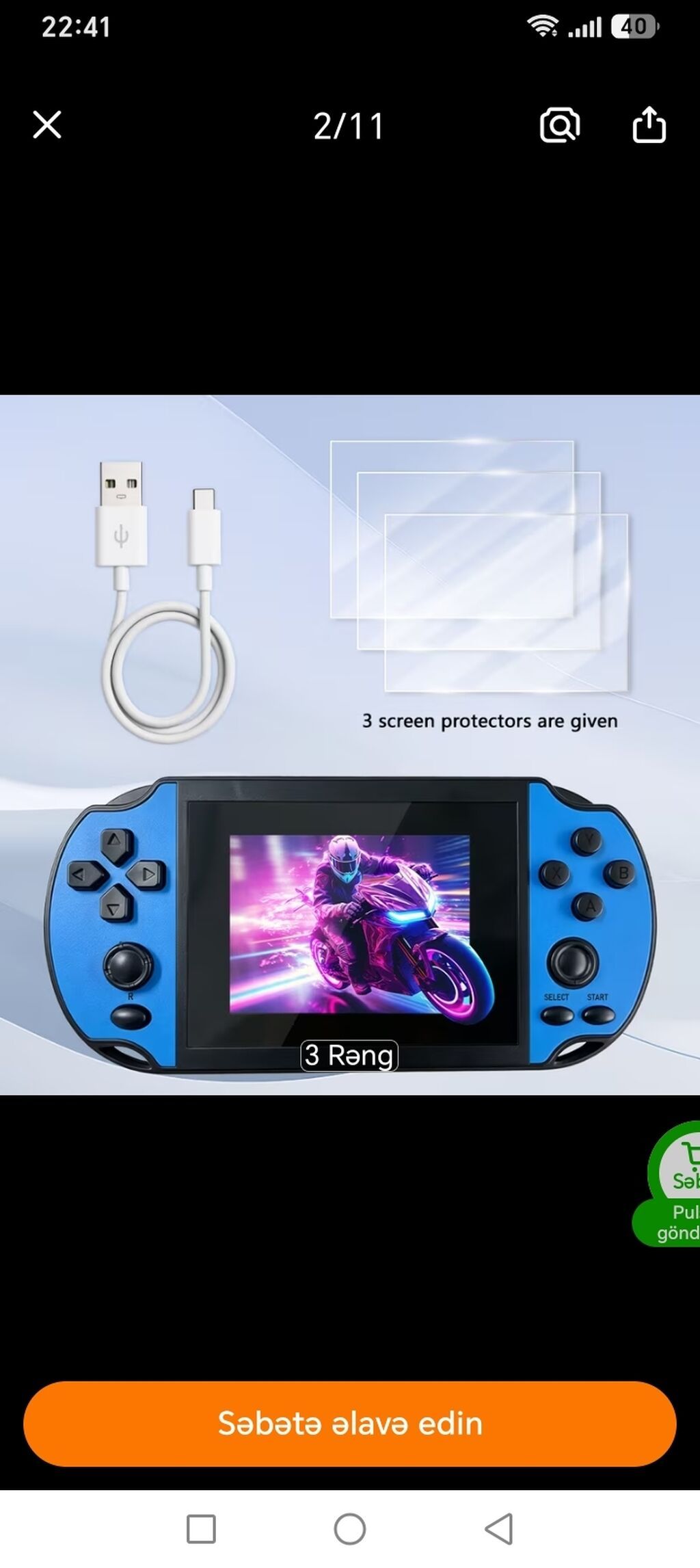 Retro Handheld Game Console – portativ retro oyun konsolu — Oyunlar, konsollər və proqramlar, Cəlilabad (2)