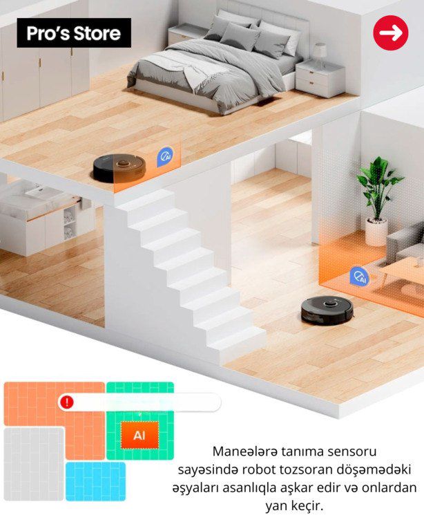 Robot-tozsoran "Roborock Q8 Max Plus" — Ev texnikası, Bakı (3)