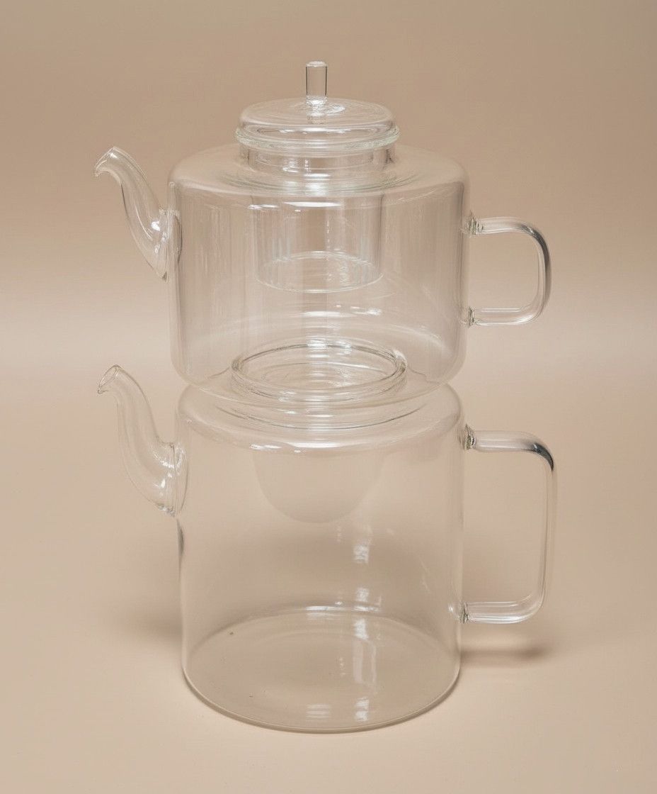 Çaydan dəsti NS17, borosilikat şüşə, şəffaf, 900/1500 ml — Mallar, Bakı (2)