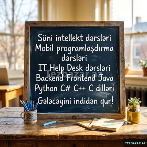 Süni intellekt mobiloqrafiya Python java kursları — 200 ₼ · Bakı · Təlim, kurslar Süni intellekt mobiloqrafiya Python java kursları — Bakı