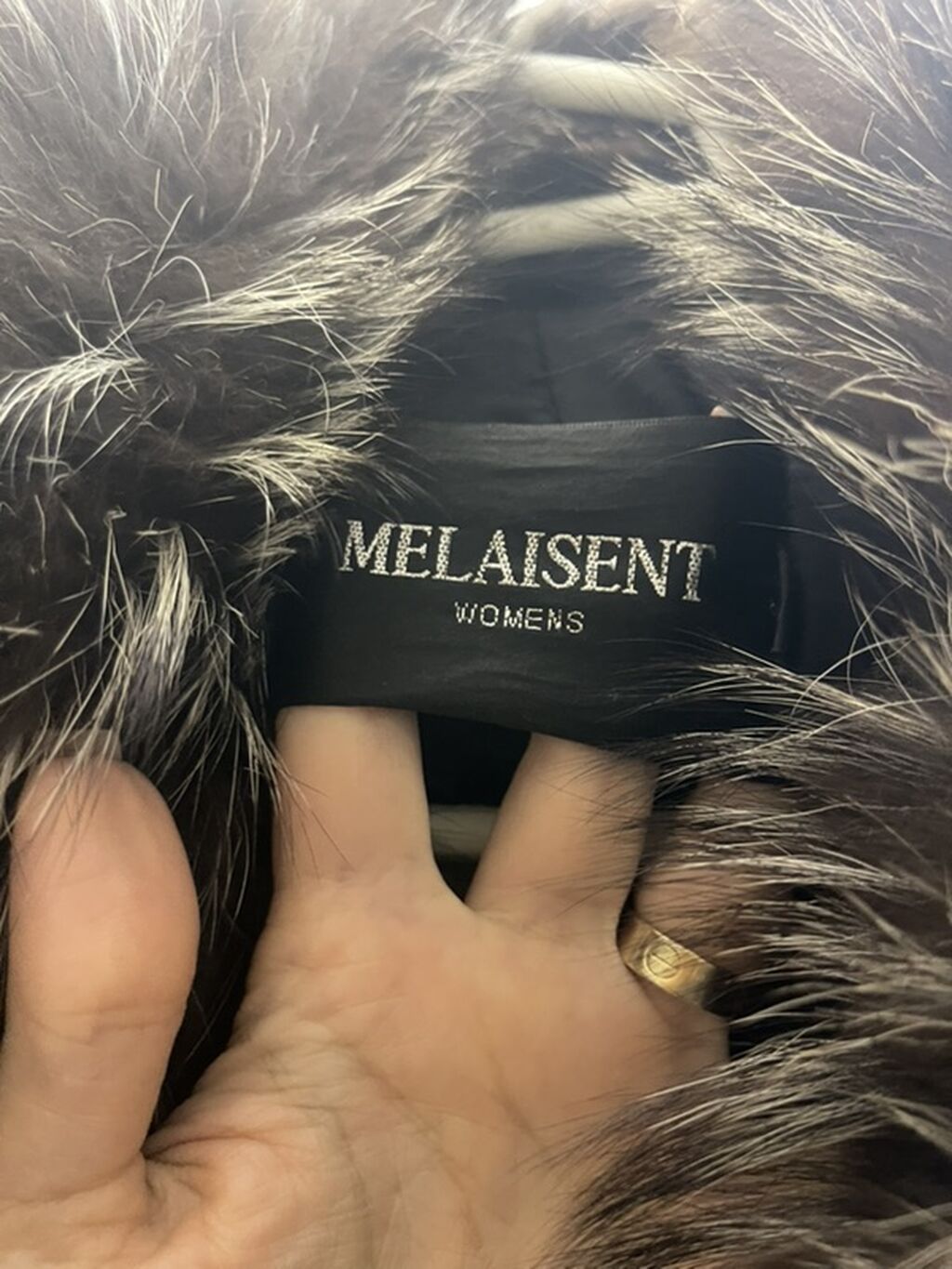 Melaısent Womens brendi qadın kürkü - Rəng: qara əsas, boz-gümüş — Şubə, Bakı (3)