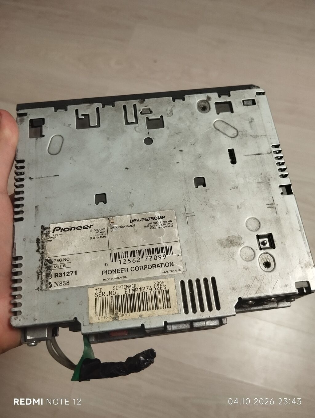 Pioneer DEH-P5750MP avtomobil maqnitofonu (baş blok) - Brend/model — Avtomobil akustikası, Saray (2)