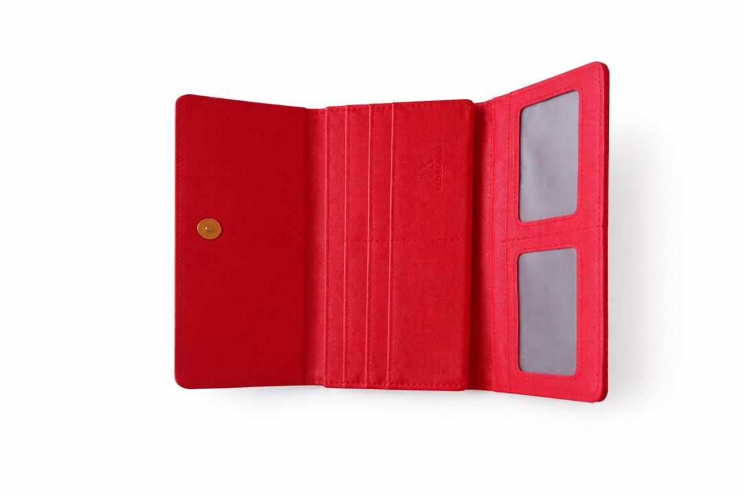 Pulqabı qadınlar üçün AW12, poliuretan, 19x9 sm, qırmızı — Mallar, Bakı (3)