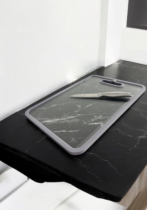 Mətbəx lövhəsi 11266-249, şüşə, şəffaf, 26x36 sm — Bakı