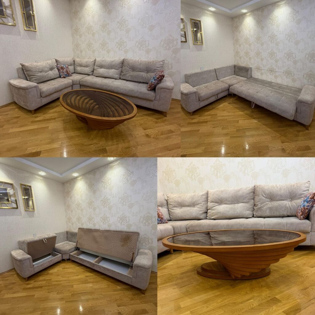 Divan 500₼ Acilan bazali .Olcu 2/3 .Jurnalni masa 150₼ satilirUnvan — Mebel, Bakı