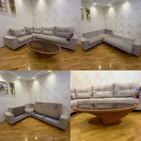 Divan 500₼ Acilan bazali .Olcu 2/3 .Jurnalni masa 150₼ satilirUnvan — Min bir xirdavat dunyasi