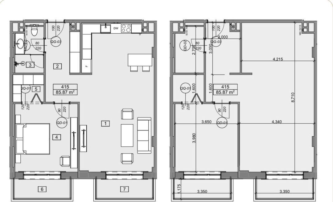 2 otaqlı mənzil, 86 m², Sea Breeze, 12 (Lighthouse) — Mənzil, Bakı (9)