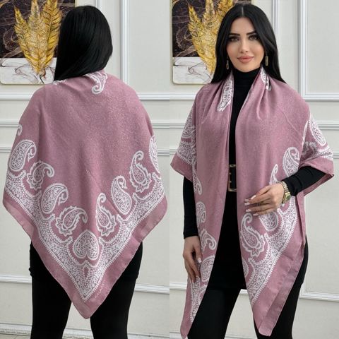 Kəlağayı HS27, ştapel, açıq çəhrayı, 140x140 sm — Bakı