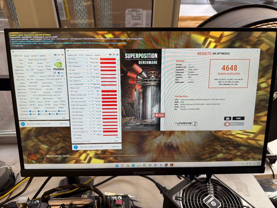 Gainward GeForce RTX 3070 Phoenix 8GB RFB — Kompüterlər və noutbuklar, Bakı (7)