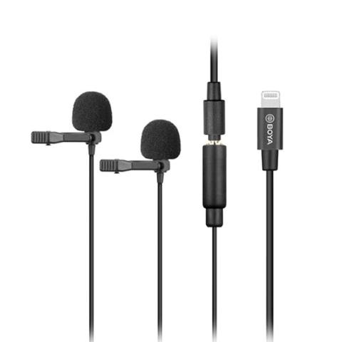 Boya BY-M2D ikili lavalier mikrofon – iPhone/iPad üçün Lightning — Микрофондар