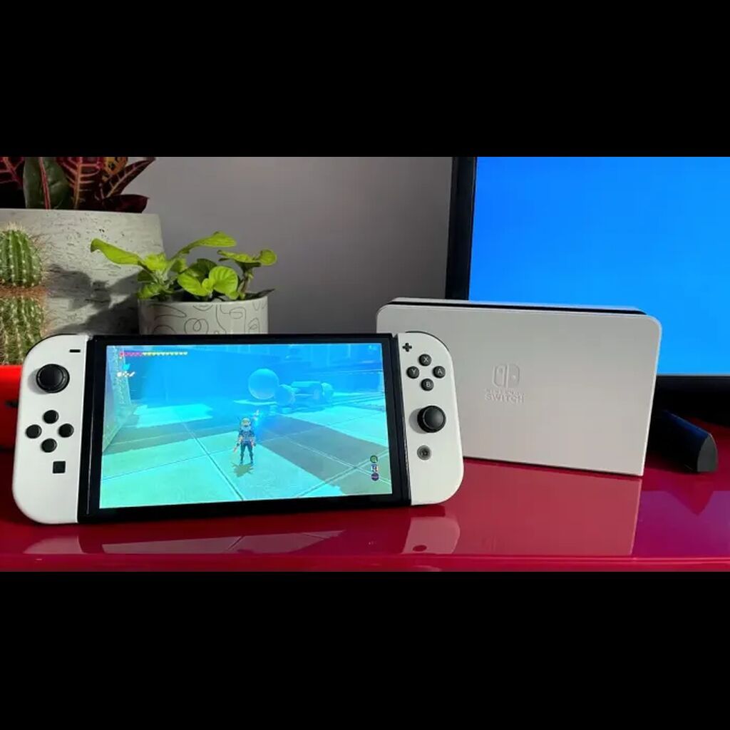 Nintendo Switch OLED Portativ Oyun Konsolu 64GB Wi‑Fi HDMI Nintendo — Oyun konsolları, Bakı
