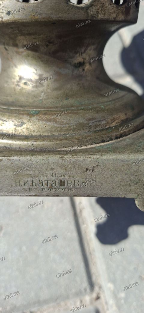 Antik samovar – N. İ. Bataşev (Tula) Məhsul təsviri: - Orijinal rus — Bakı