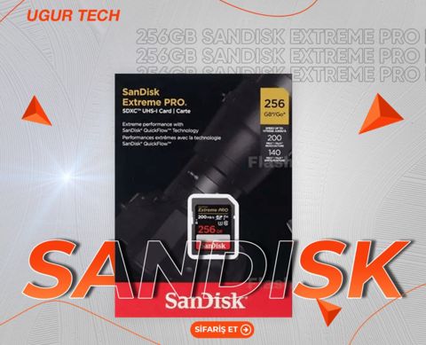 SanDisk Extreme PRO Sdxc 256 GB -200 MB/s, 140 MB/s — Bakı